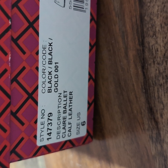 Tory Burch Women's Claire Black Ballet Calf Leather - Picture 6 of 8